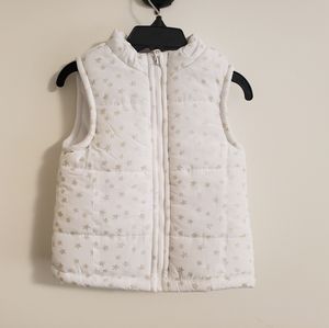 Toughskins White Vest Accented With Gold Stars 3T